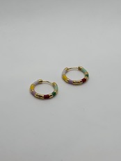colorful hoop pierce