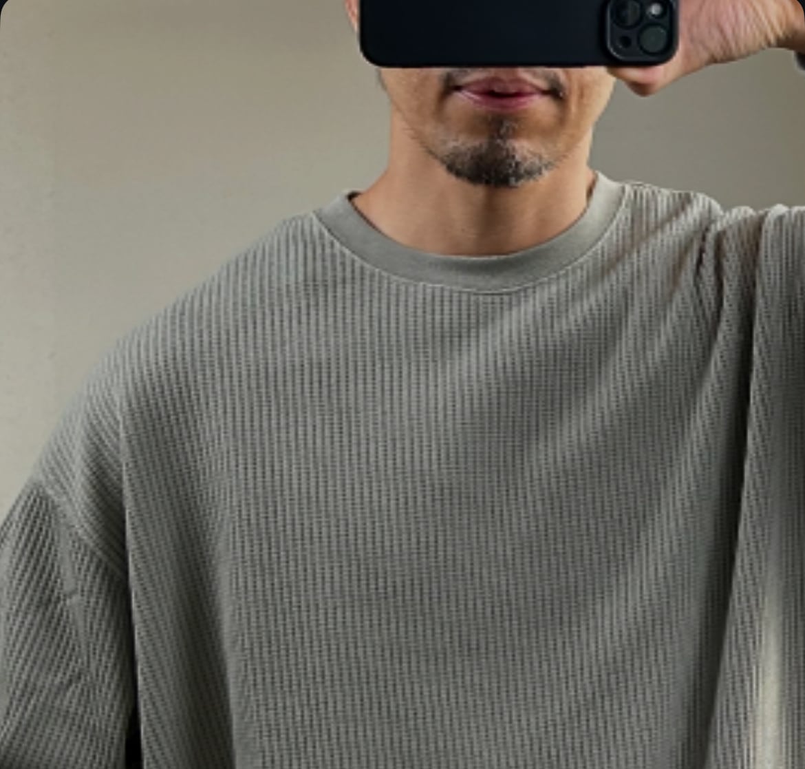 25AW》【SEABEES】WAFFLE CREW OVER THERMAL L/S TEE シービーズ