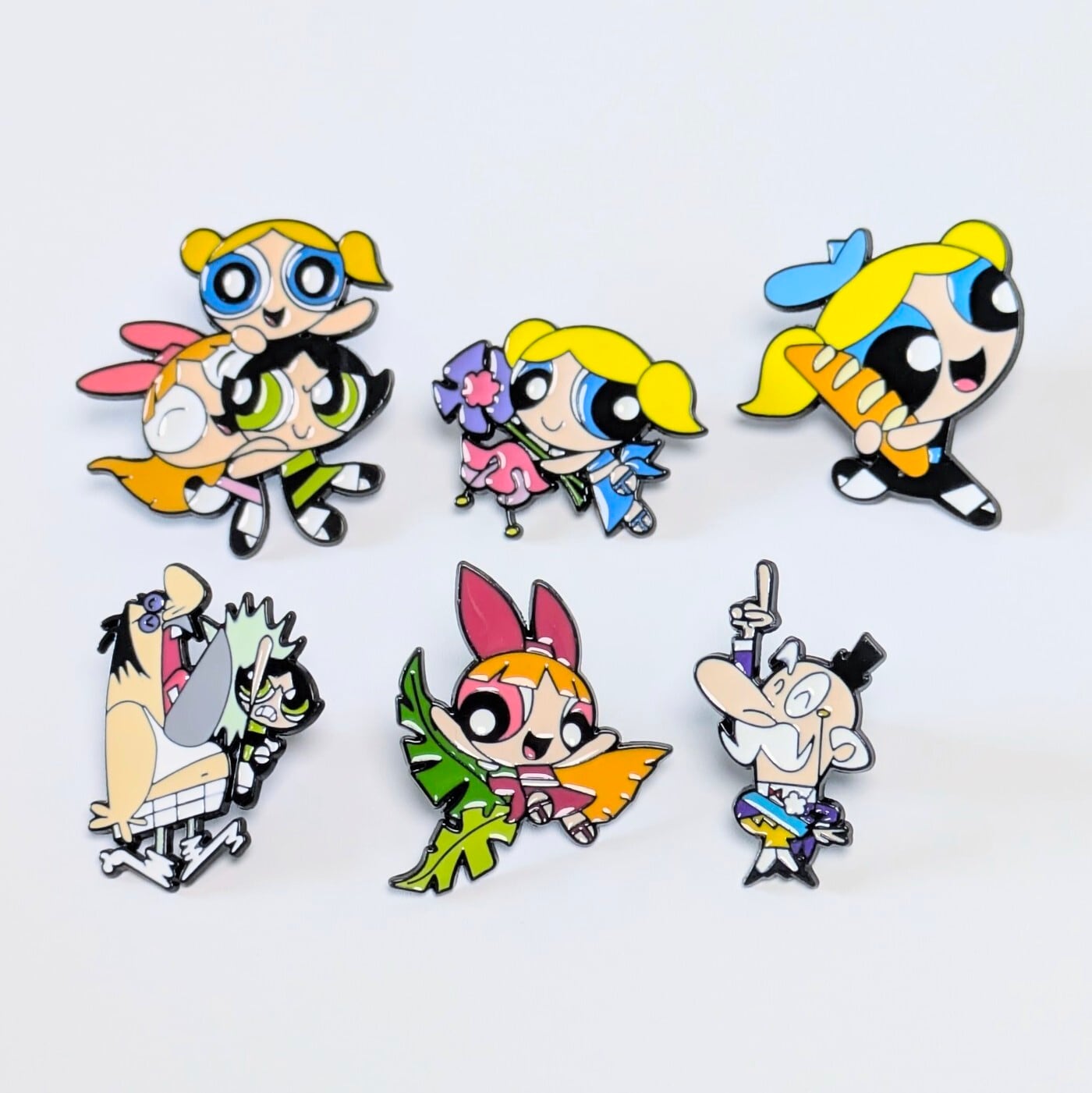 ♧送料無料！ ★ピンズ PINS★ピンバッジ 【 The Powerpuff Girls ( パワーパフガールズ ) 】6Pセット〚アメリカン雑貨 アメトイ〛