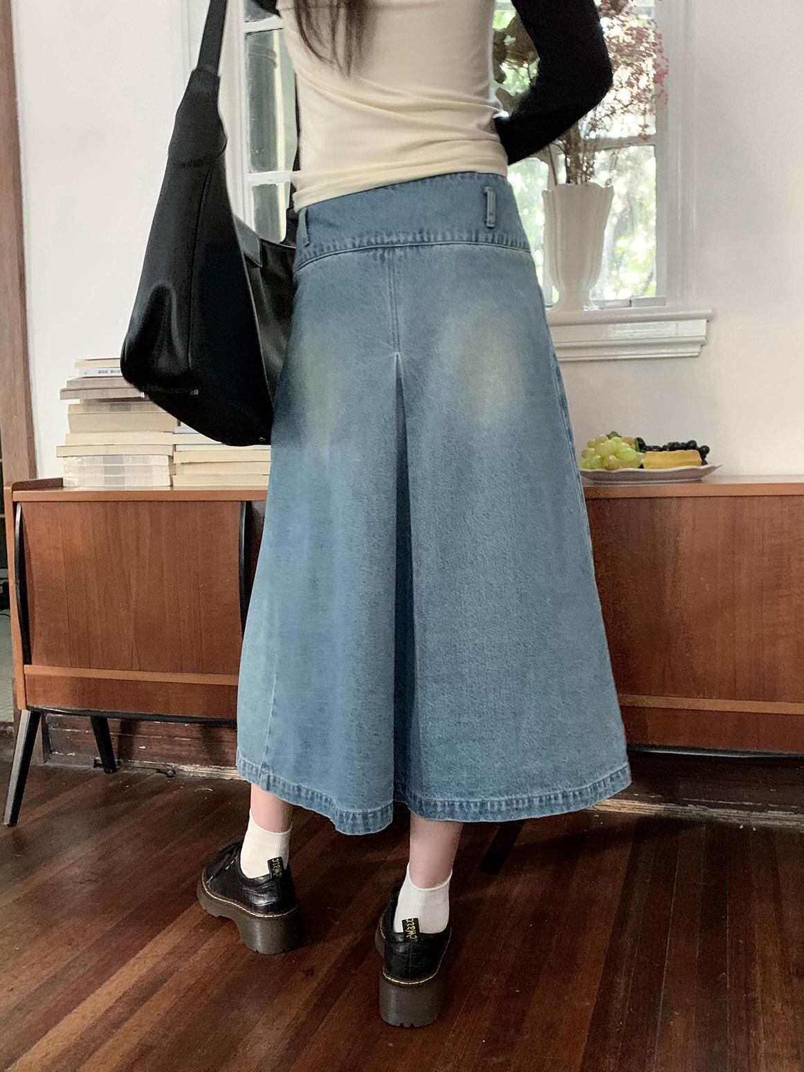 Denim pleats skirt(デニムプリーツスカート)c-505 | konotoki Denim pleats skirt(デニムプリーツスカート)c-505 | konotoki