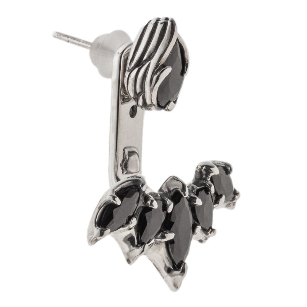 ルシファーイヤージャケットピアス（ブラック） 片耳用 ACE0147