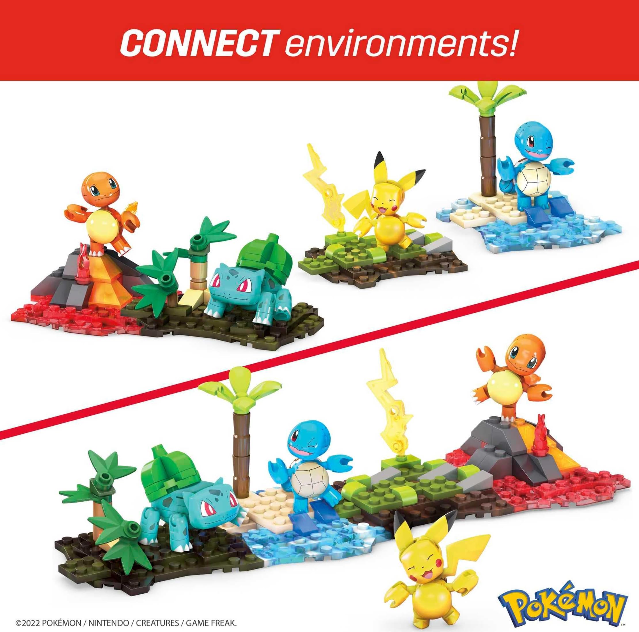メガ(MEGA) ポケモン カントー地方チーム ブロックセット ピース数130