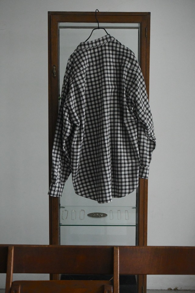 BAUTH / COTTON SILK CHECK SHIRTS (CHARCOAL CHECK)
