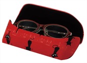 パール(Pearl) 眼鏡ケース 赤 黒猫のワルツ セミハード 猫柄 HFU-69 092356