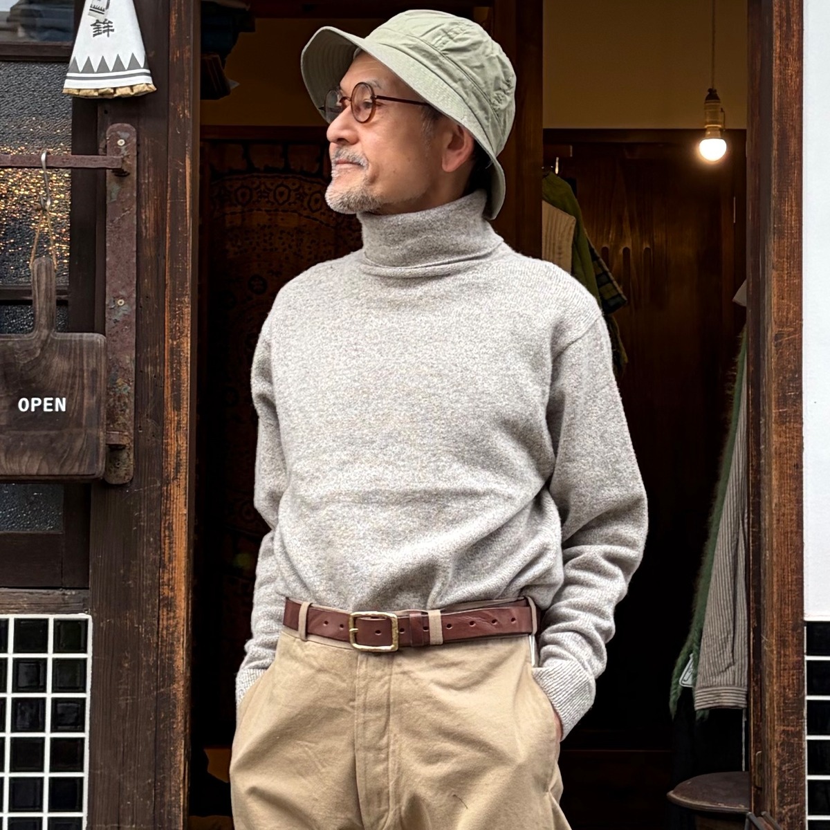 YAECA / ヤエカ ナチュラルウールニット ハイネック #14252 NATURAL L 