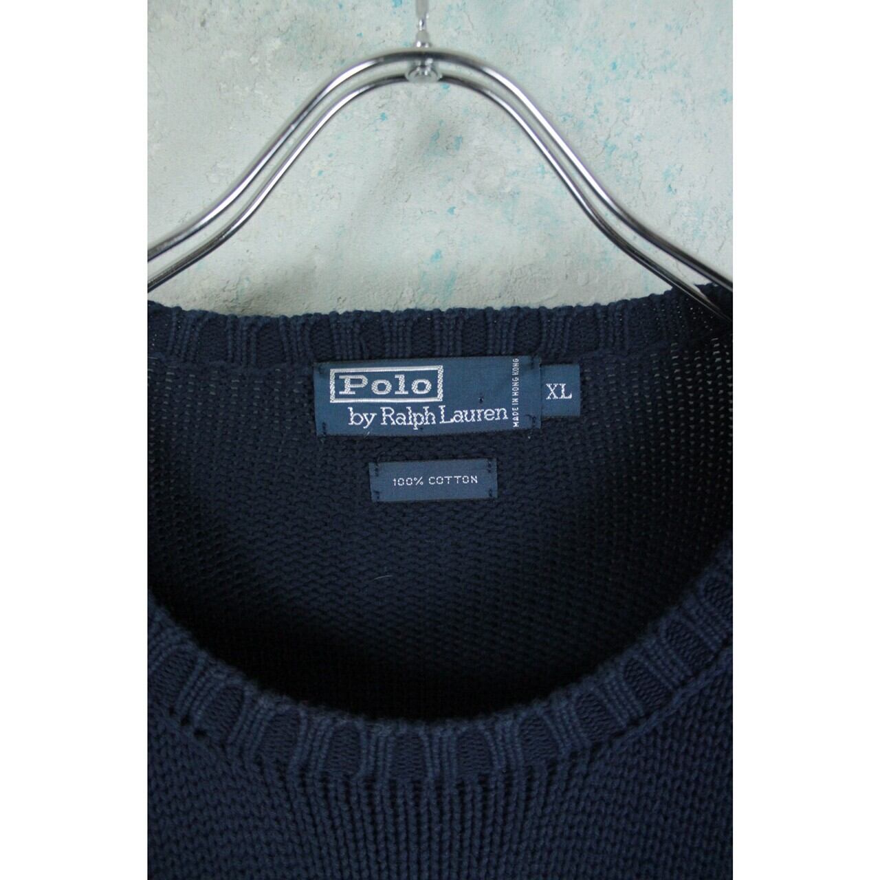 Polo by Ralph Lauren ネイビー オーバーサイズ コットン ニット