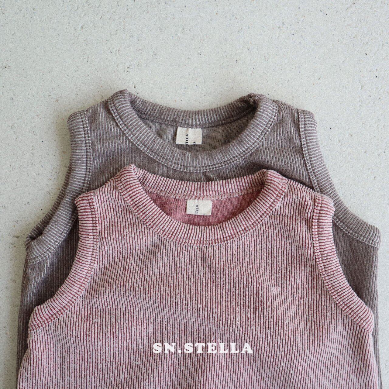 【snstella】rib sleeveless top