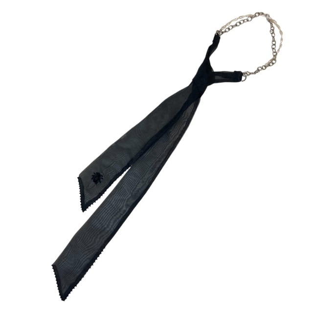 ビーズ刺繡シアータイチョーカー【Eight legs】BLACK