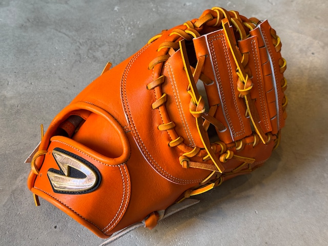 店舗別注Xover Series Leather“JT” 【D-Quest】硬式用ファーストミット　オレンジ