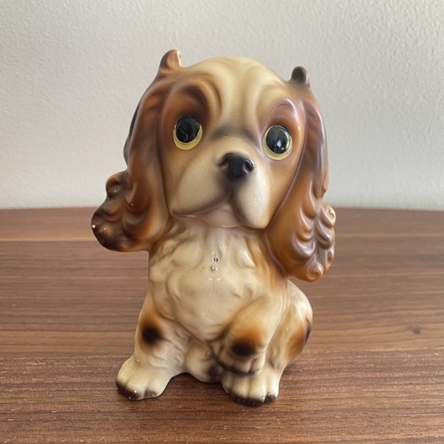 ビンテージ  ビッグアイ  犬のフィギュリン (キャバリア）   / Vintage Big Eyes Dog Figurine Gig