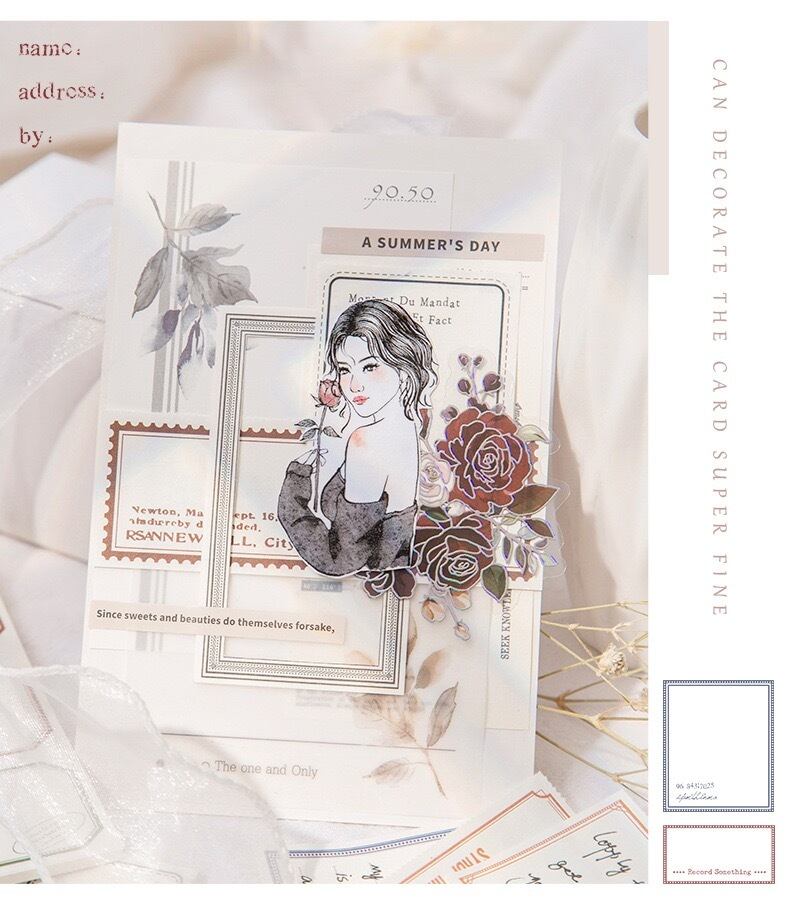 796❤︎海外　紙モノ　コラージュ素材　メモセット　F  40枚入り 796❤︎海外 紙モノ コラージュ素材 メモセット F 40枚入り