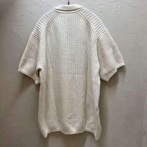 AURALEE オーラリー 23SS BRUSHED COTTON WOOL RIB KNIT SKIPPER POLO 