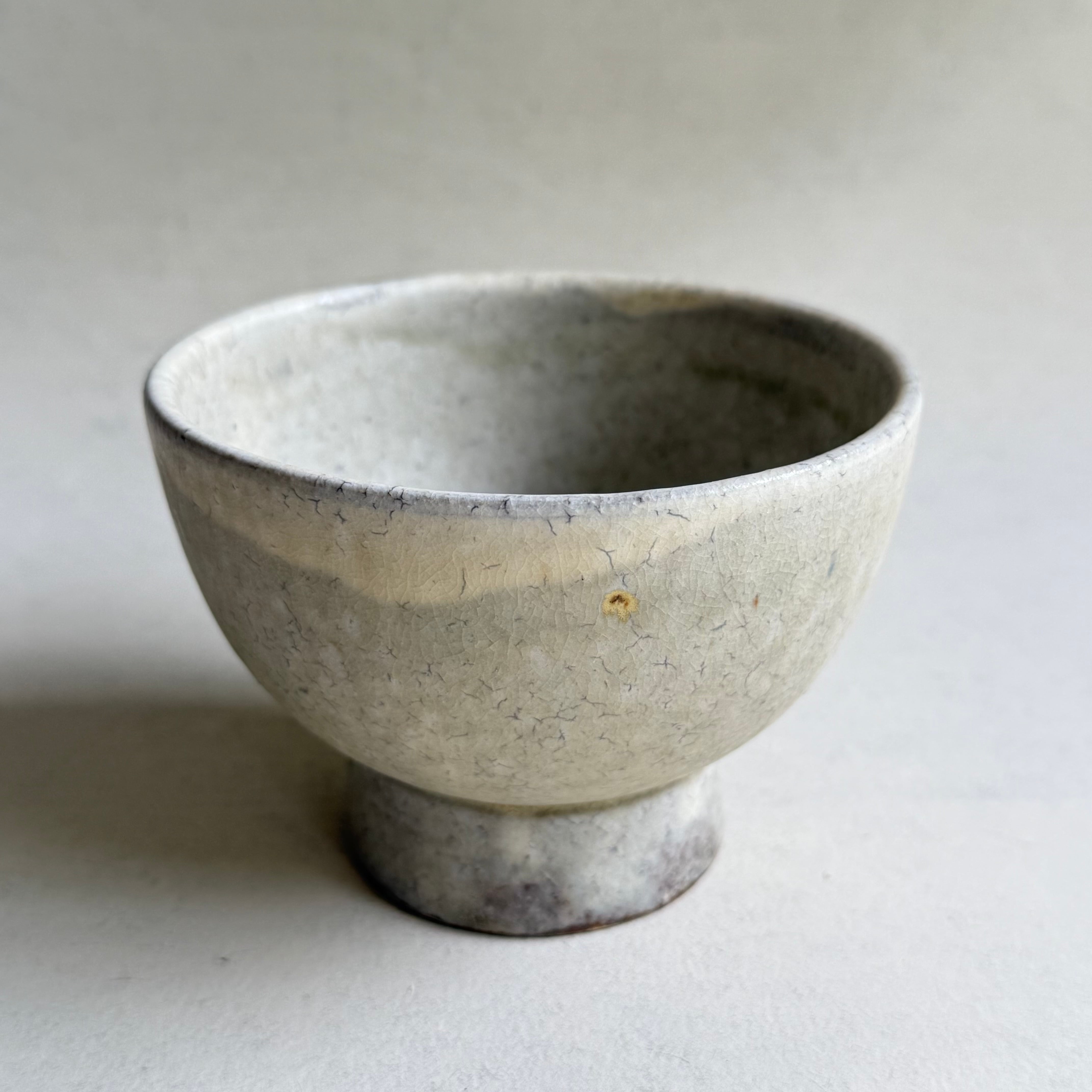 叶谷真一郎 4寸高脚鉢 灰粉引 | gallery 一白