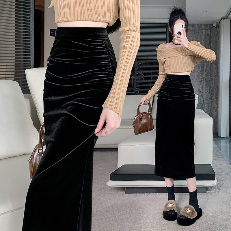 【bottoms】スリットスカート M28687