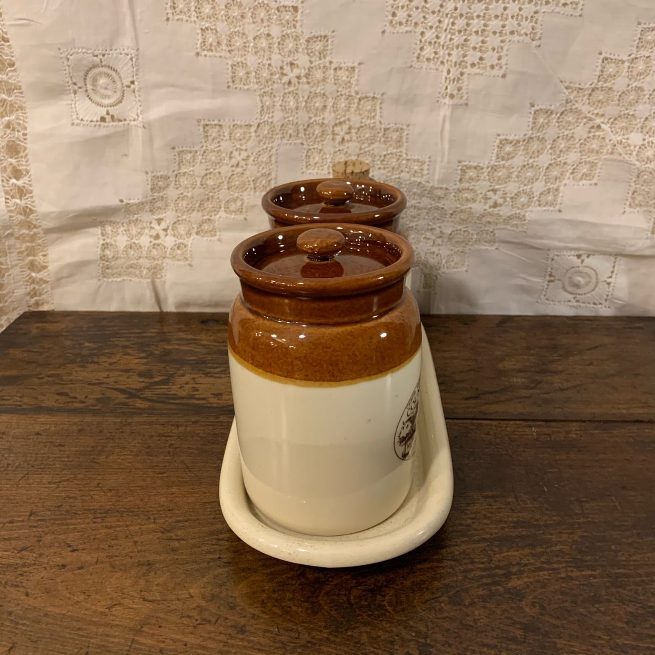 レトロなキャニスターセット COUNTRY WARE 陶器キャニスター