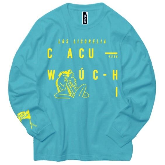 【再入荷】ロングスリーブTシャツ(CACUーWUーCHI パステルエメラルド)