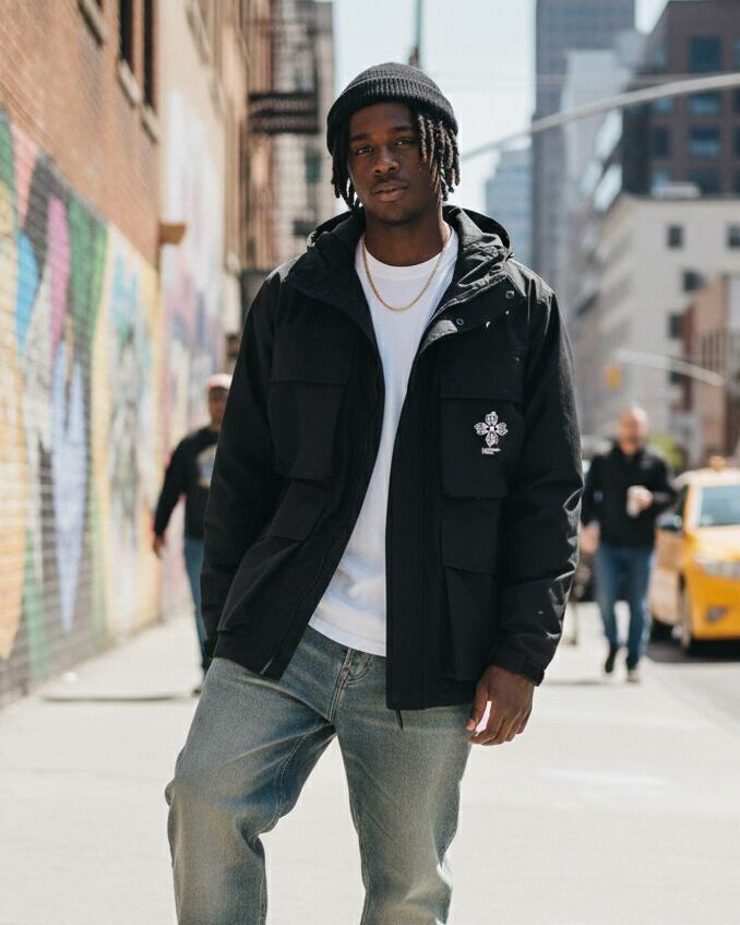 BBC NYLON UTILITY JACKET (BUDS LOGO) / BACANCES ALL INCLUSIVE