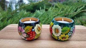 ペトリキフカ・キャンドルホルダー（Khomenko作）