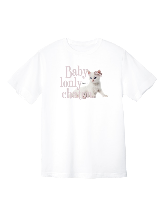 chaton tee -baby pink-