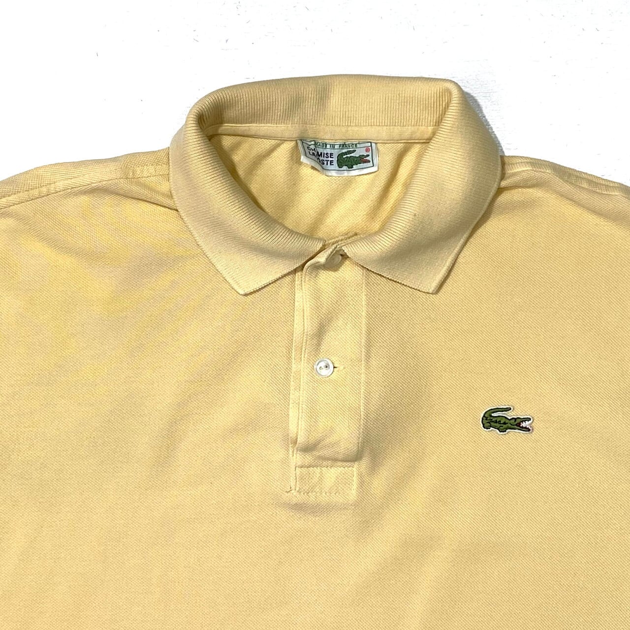 70年代 フランス製 LACOSTE ラコステ ポロシャツ メンズM 古着　イエロー 黄色【ポロシャツ】 | cave 古着屋【公式】古着通販サイト
