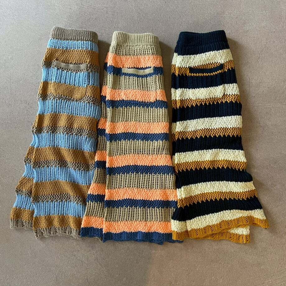 【予約商品】&pal / SUKASHIAMI border pants / 4col