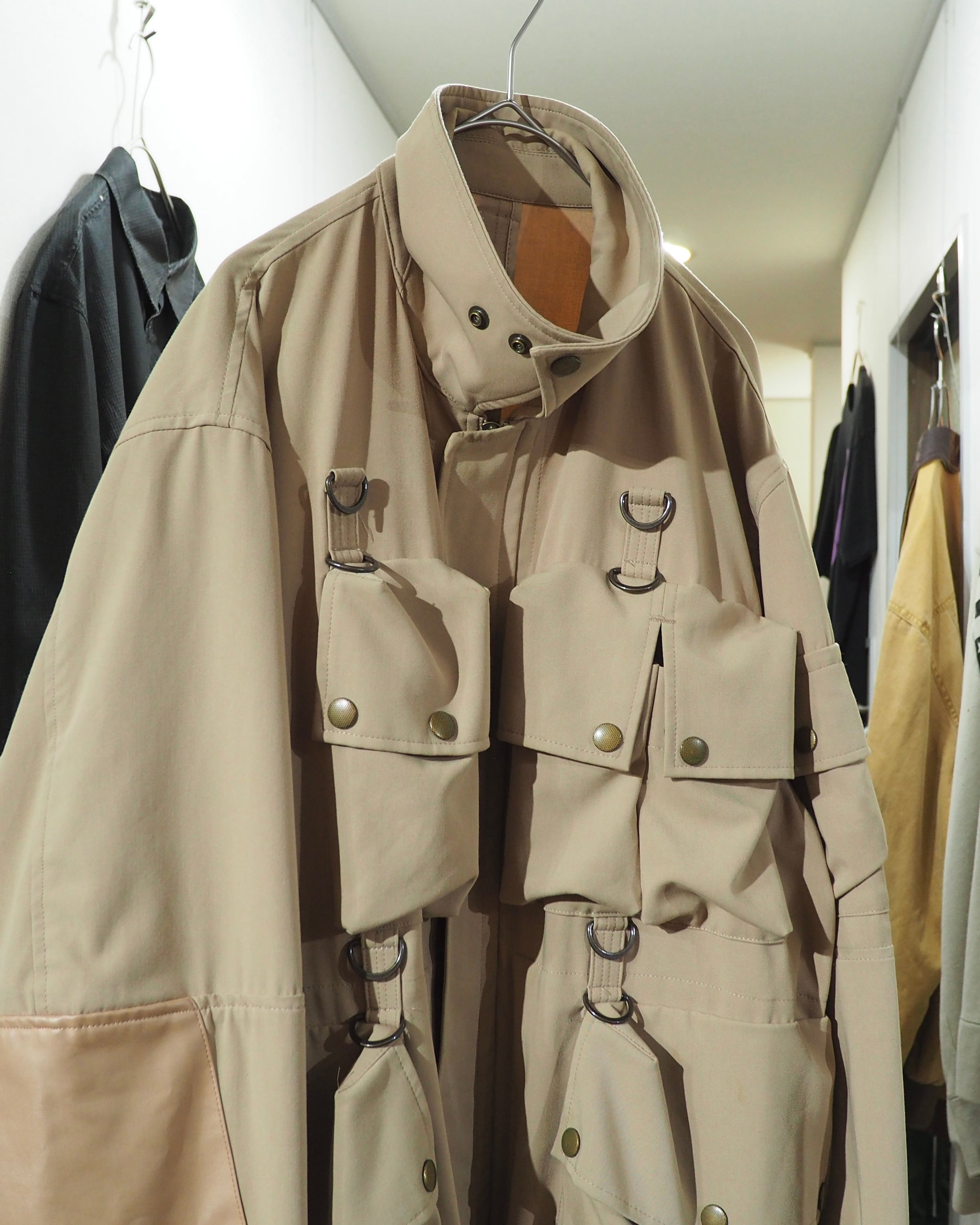 ” Iroquois ” Multi Pockets × Fake leather Panel Custom Military Jacket