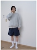 awasa" スーピマエイジングコットン クルーネック スウェット( heather grey )"