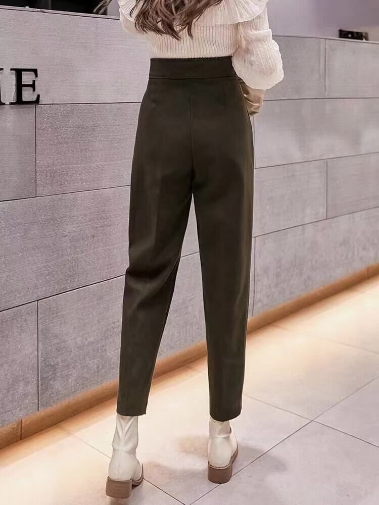 ウエストビッグボタン　テーパードパンツ　AJ1362-237