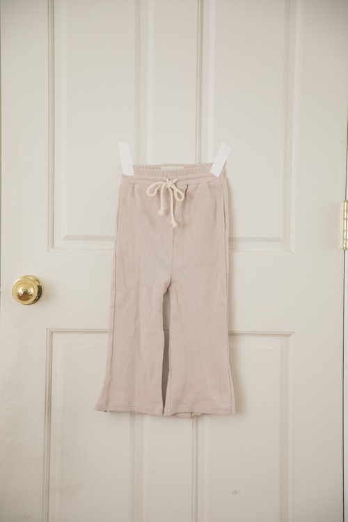 kids rib pants/beige