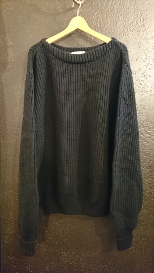 1980s WhaterRnits Black Color LOW GAUGE KNIT