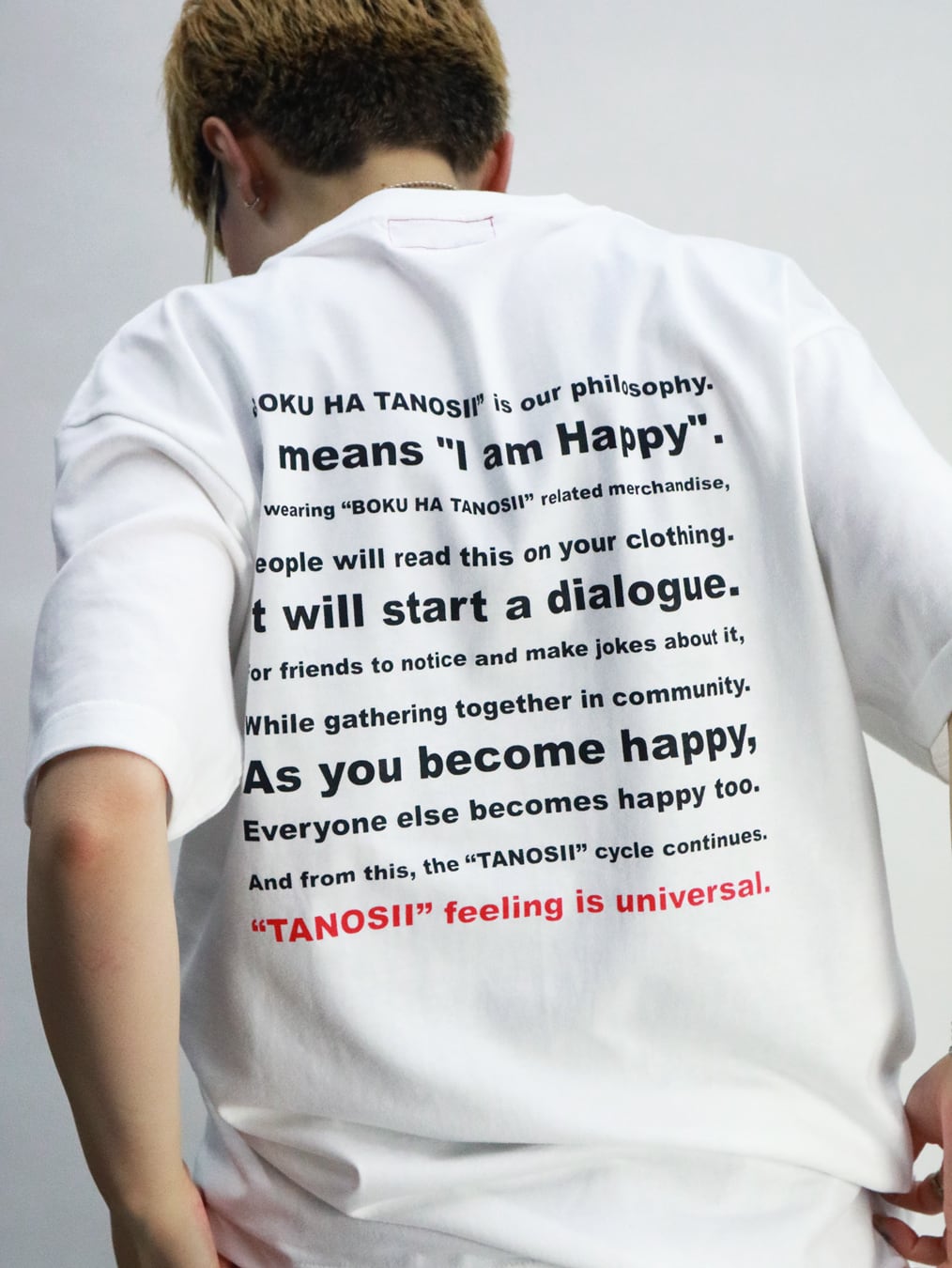 BOKU HA TANOSII ホワイトTシャツ 新品タグ付き マルチカラーロゴ BOKU HA TANOSII ／ ボクタノコンセプトTee ”ホワイト” | BOKU