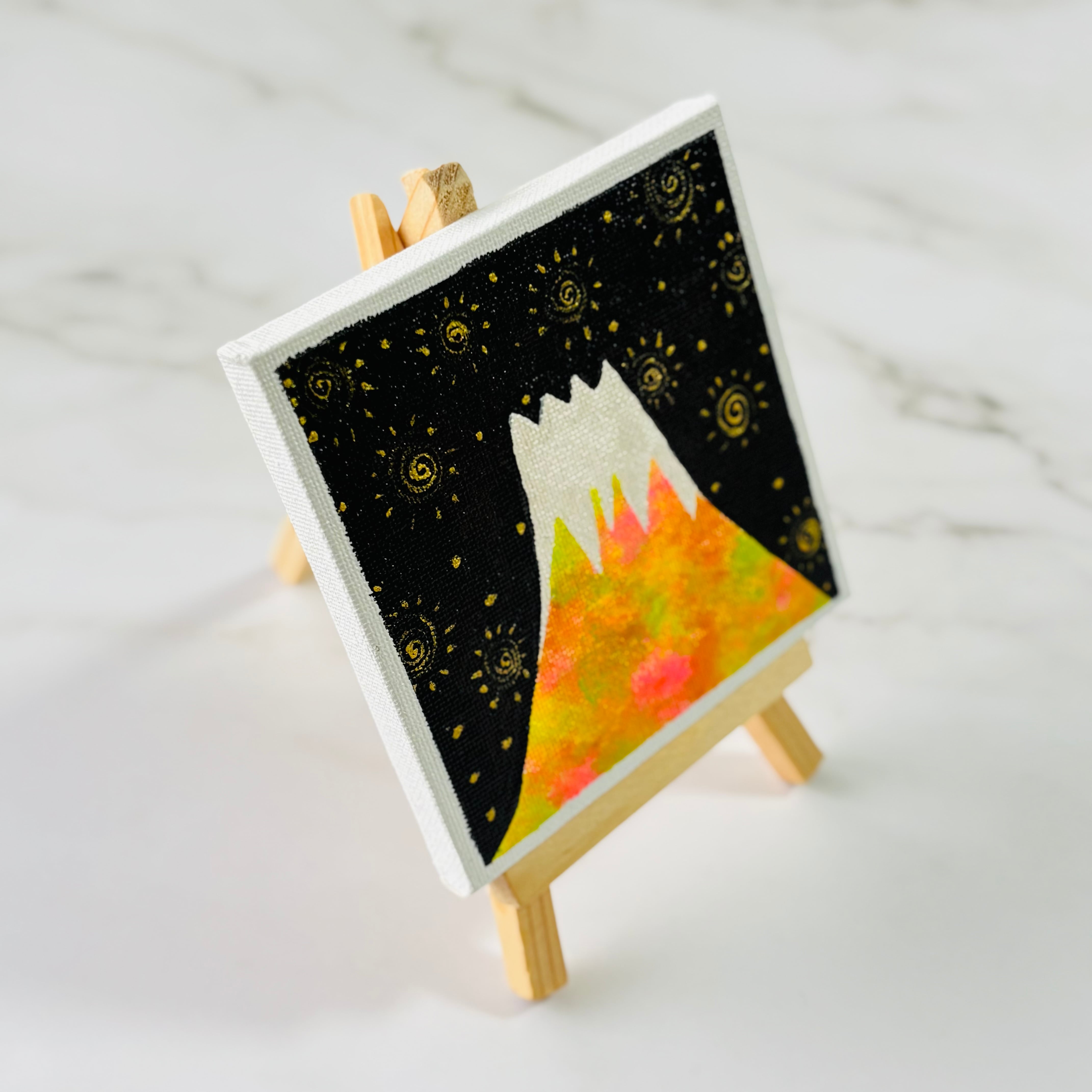某有名芸能人手書きのアクリル絵　絵画　かならず運が上がる 1. アクリル画「風のしずく」初公開｜静けさと色の呼吸を描いた作品