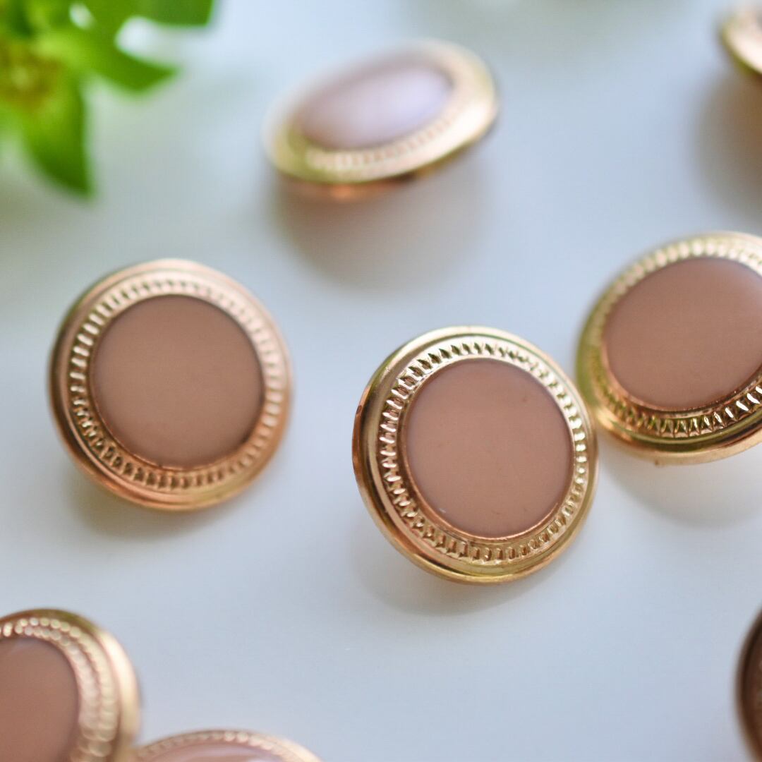 フランス ゴールドフレーム×スモークピンク 15㎜