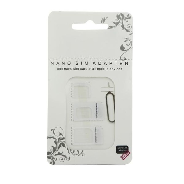 SIM変換アダプター 4点セット (標準, マイクロ, nano, SIMピン) for iPhone 4 5 6 7 Plus se iPad Android