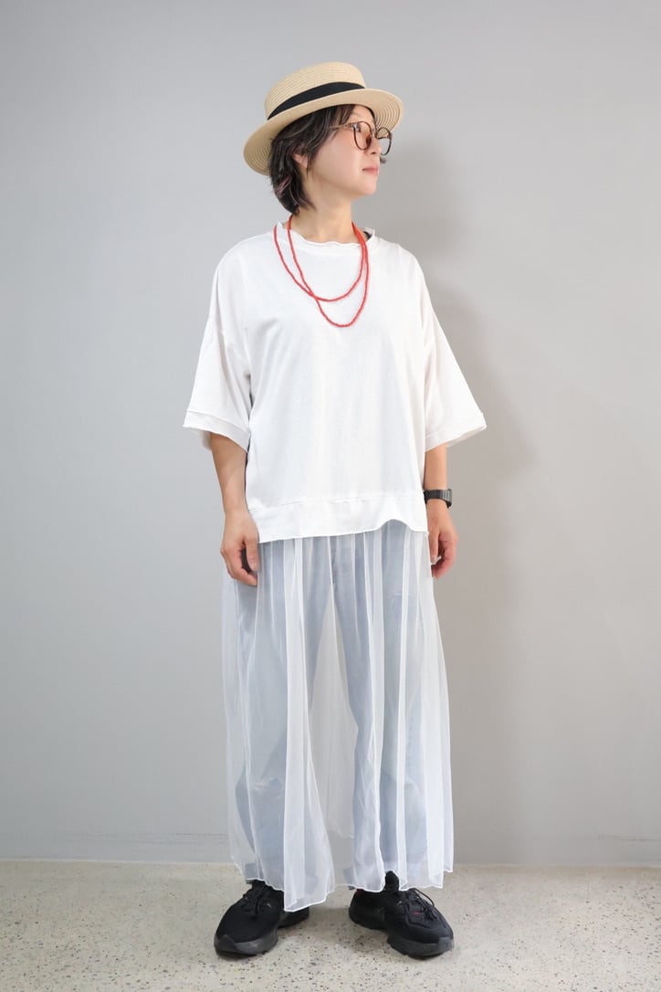 NEW!天竺×メッシュレイヤードワンピ【12604-487-10】2026SS