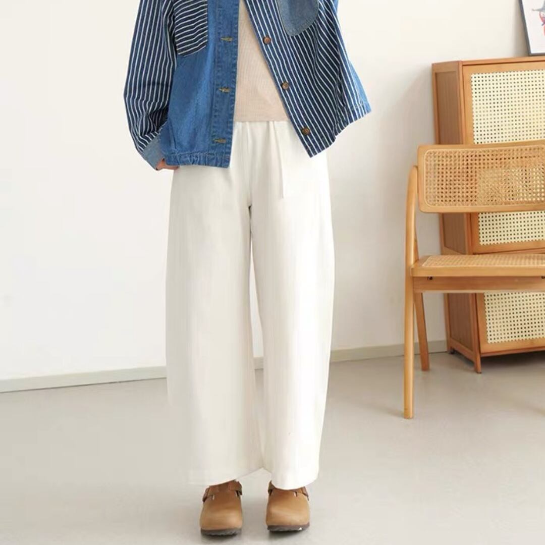 ストレッチワイドデニムパンツ F4064