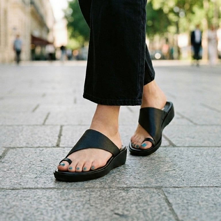 Piroqua Giselleトングサンダル ブラック　24cm New Release】 “Giselle”｜ALL BLACK | 【Pirogue】ピローグ公式