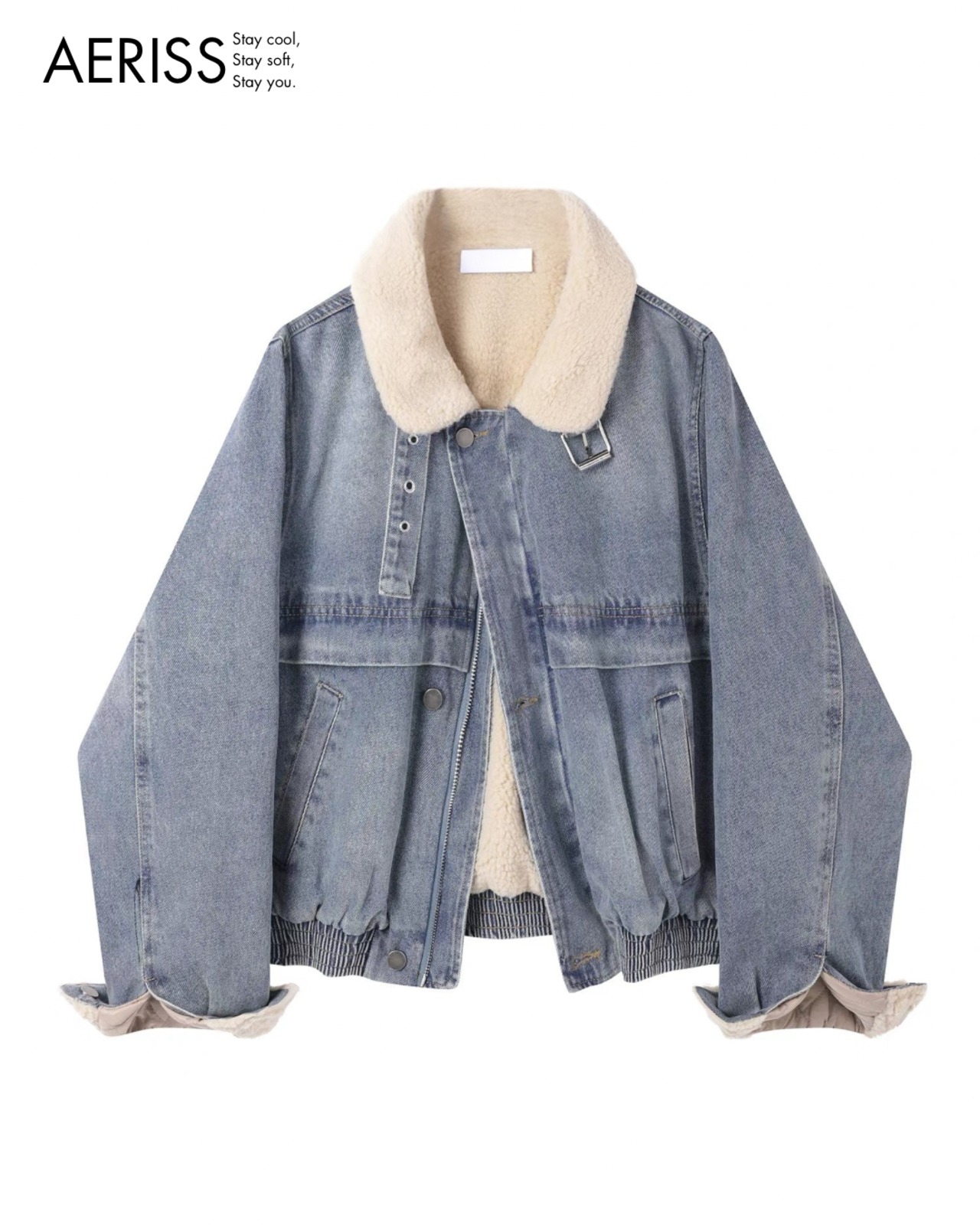 ウォームボアデニムショートジャケット 2color A0694 - 3