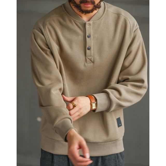 アメリカン ヘンリーネックレトロスウェットシャツ 2色　S2251