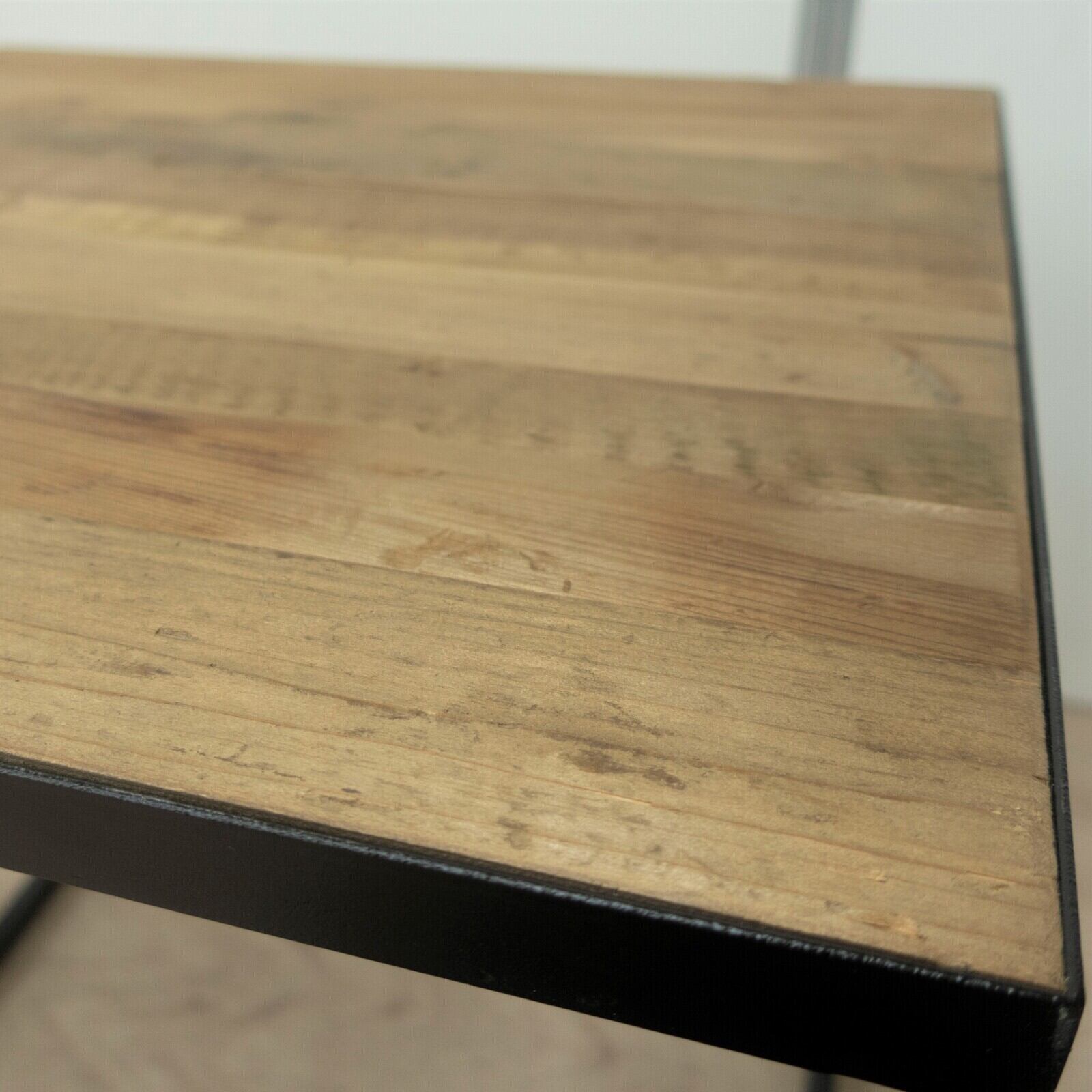 モミ古材 × ブラックスチール ネストテーブル S&Mセット モミ古材 × ブラックスチール ネストテーブル S&Mセット