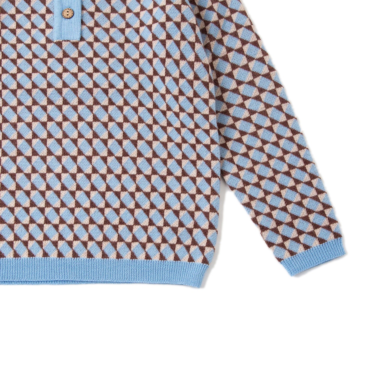 Knit Planet / Mosaic Blouse - BLUE