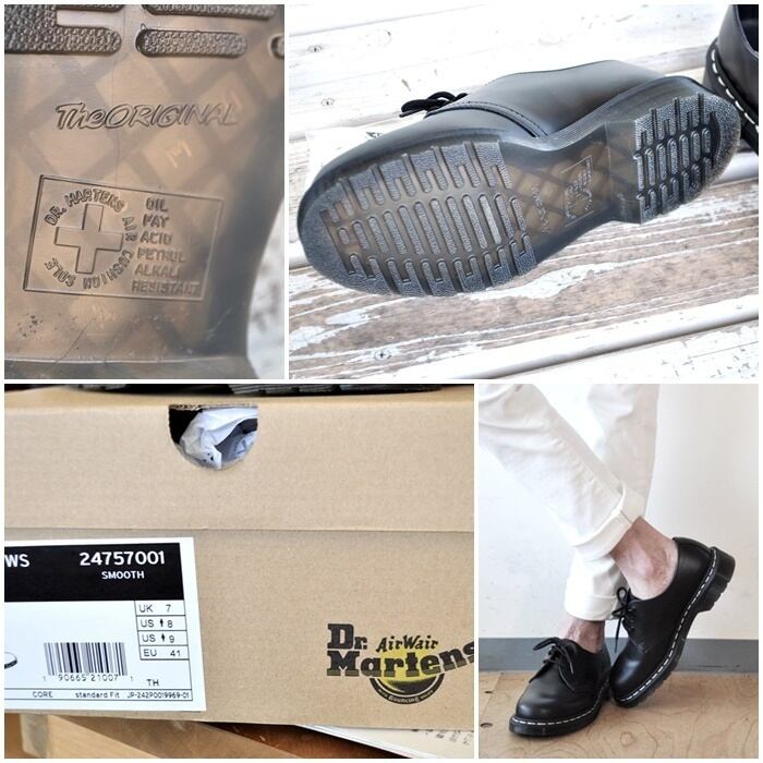 Dr.Martens ドクターマーチン 1461Z 3EYE SHOE WHITE WELT 24757001 BLACK 3ホール ローカット  シューズ ホワイトステッチ メンズ | bluelineshop powered by BASE