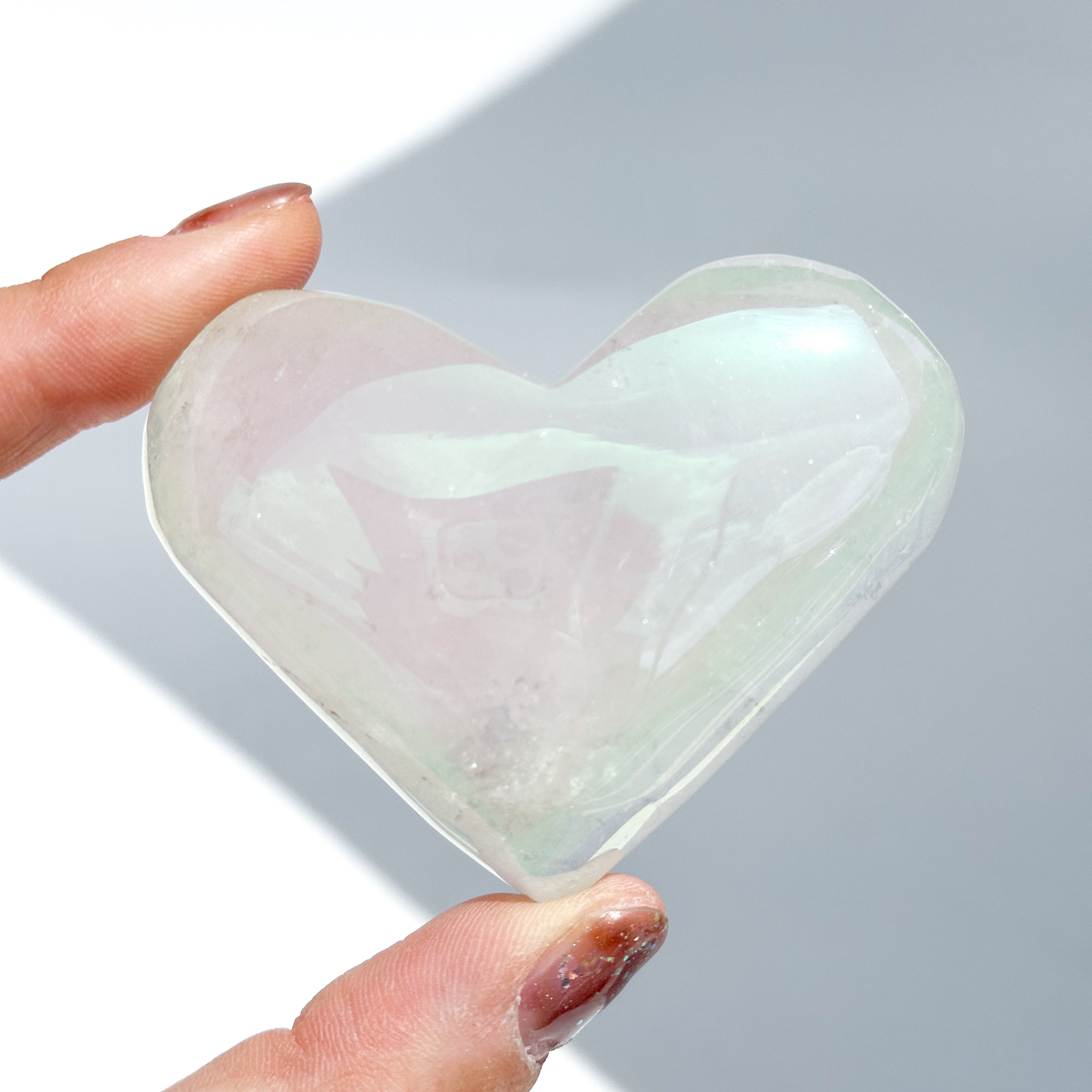 Big♡エンジェルオーラクォーツ ハート64♡ Angel Aura Quartz