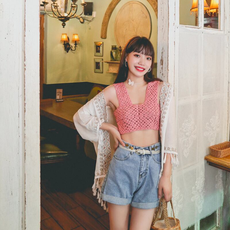 ボヘミアンスタイルショートスタンダード コットン レトロ 延命家ファッション43009459813