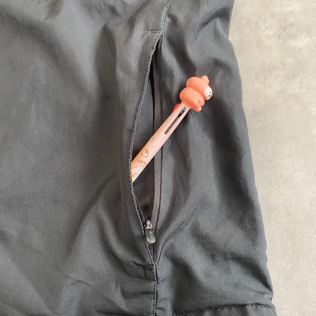 アンブロ ハルシティ ナイロンジャケット カレッジ 古着 黒 L