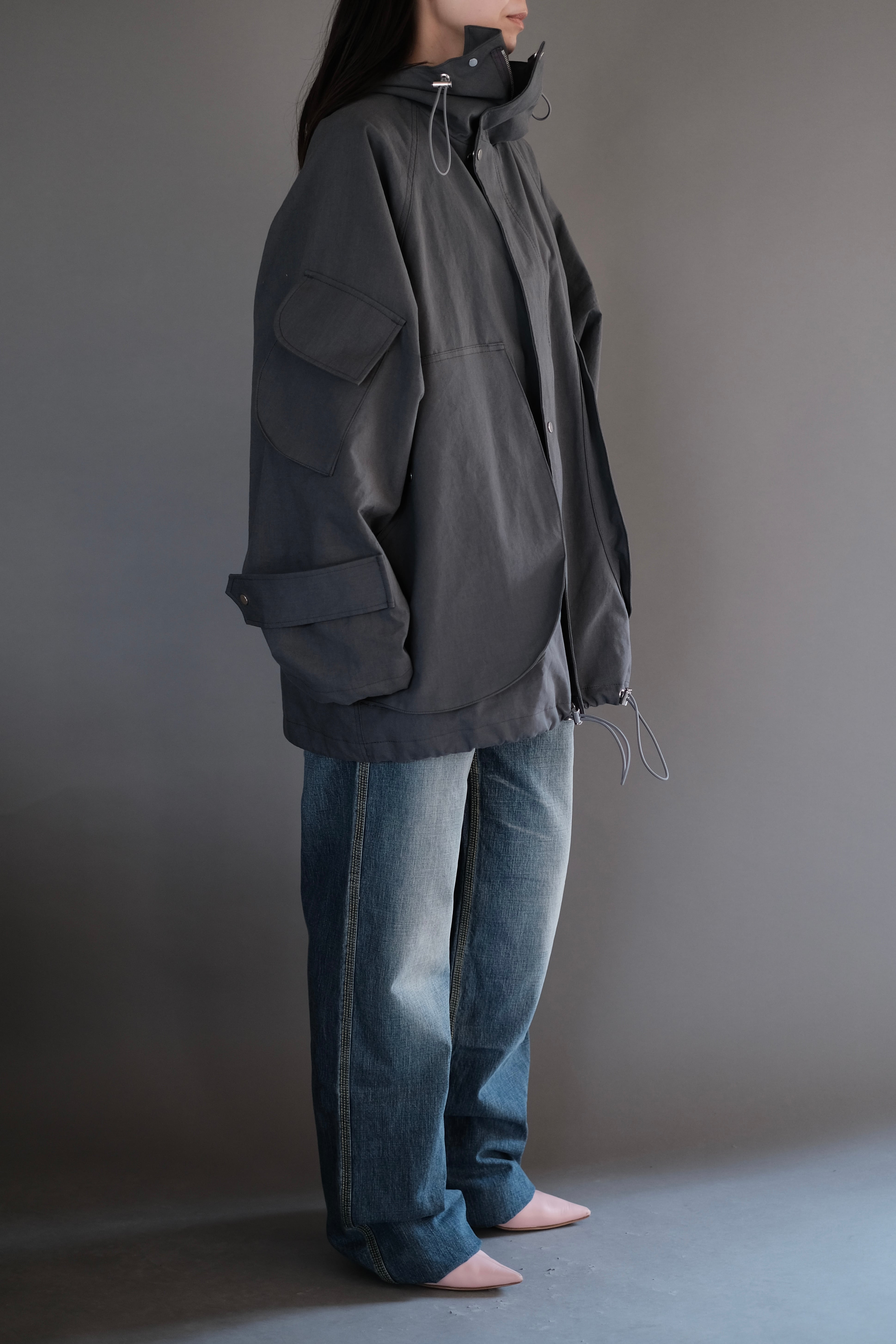 O*様 OUAT デザイナーズ　グレーコットンボンバージャケット O*様 OUAT デザイナーズ グレーコットンボンバージャケット O*様