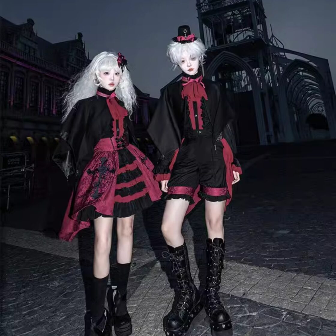 王子ロリータ 貴族スタイル 春秋用セットアップ 背中ベルト付き 皇子系