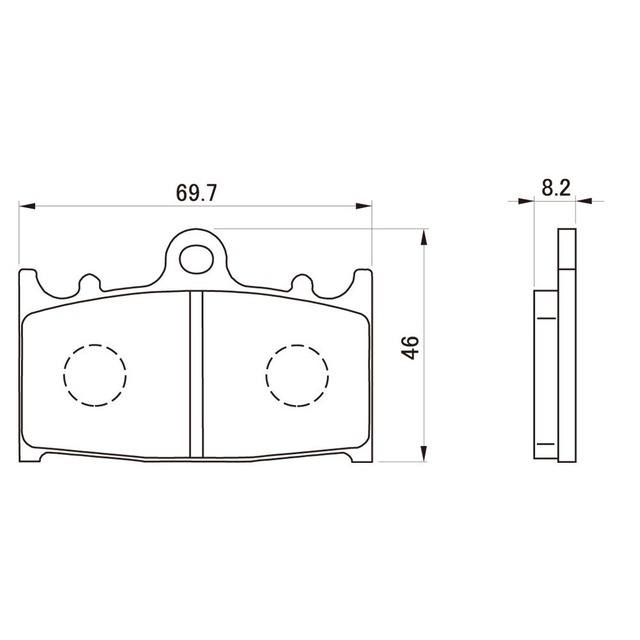 デイトナ(Daytona) バイク用 ブレーキパッド ハイパーシンタードパッド(シンタードメタルパッド) バンディット1250(07-16) GSR400(06-10) ZRX1200 DAEG(09-16) ゼファー1100(92-06) GPZ900R(90-98) など フロント用 72452 通しNo:44