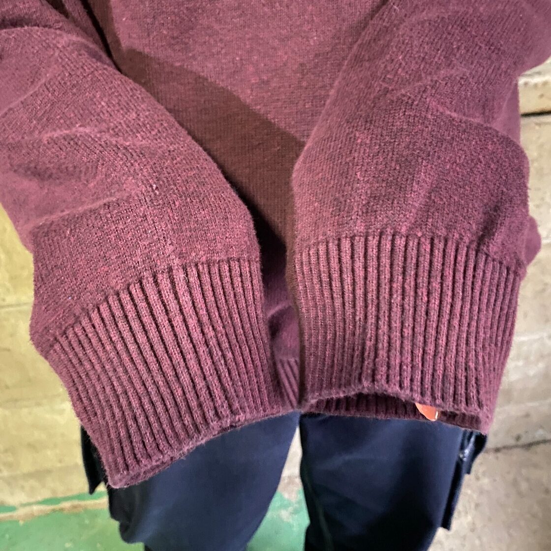 NAUTICA ノーティカ ハーフジップ コットンニットセーター メンズL 