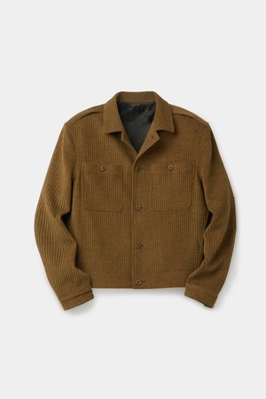 [COOR] Ribbed Texture Battle Dress Jacket (Camel) 正規品 韓国ブランド 韓国通販 韓国代行 韓国ファッション クール クーア クアー 日本 店舗